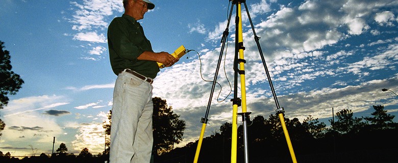 Clary & Associates Surveyor Reads GPS Control