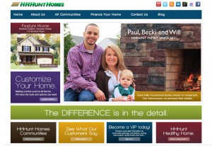 HHHunt Homes Website Home Page